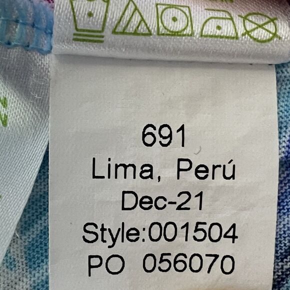 Lilly Pulitzer Etta V Neck T Shirt Top Sz L Multicolored You Have Been Spotted - Picture 11 of 12